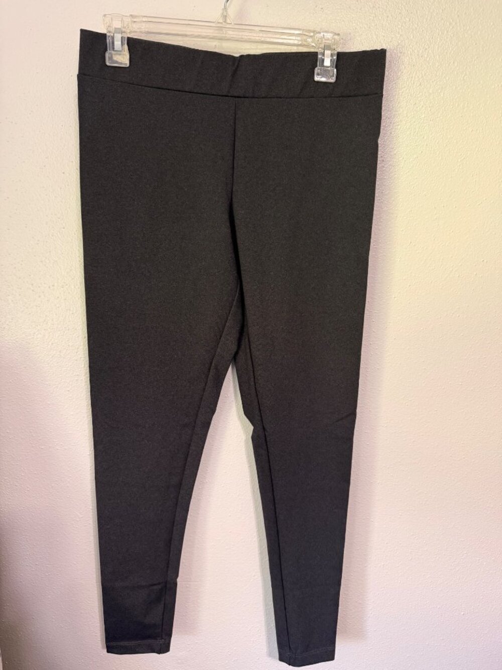 Matty M Leggings Heavy Weight Charcoal Gray High Rise Womans L